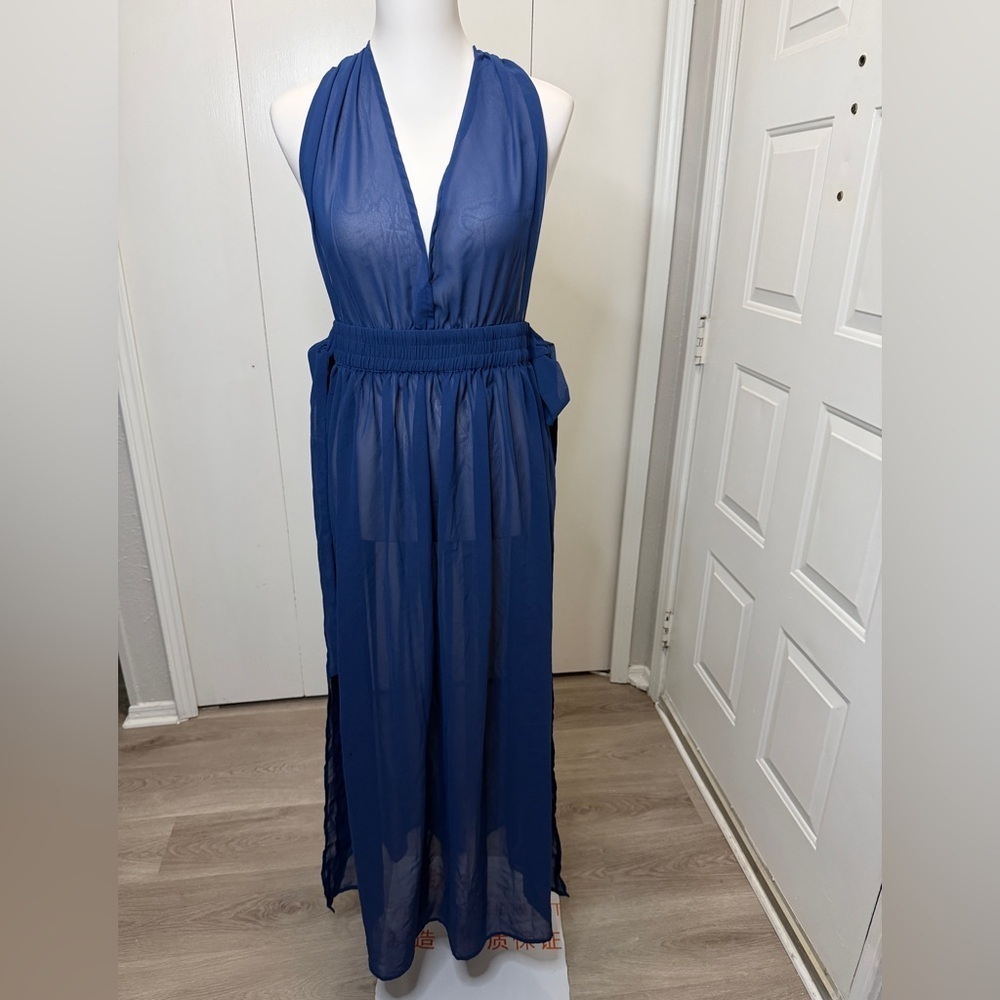 Gianni Bini Royal Blue Backless Dress